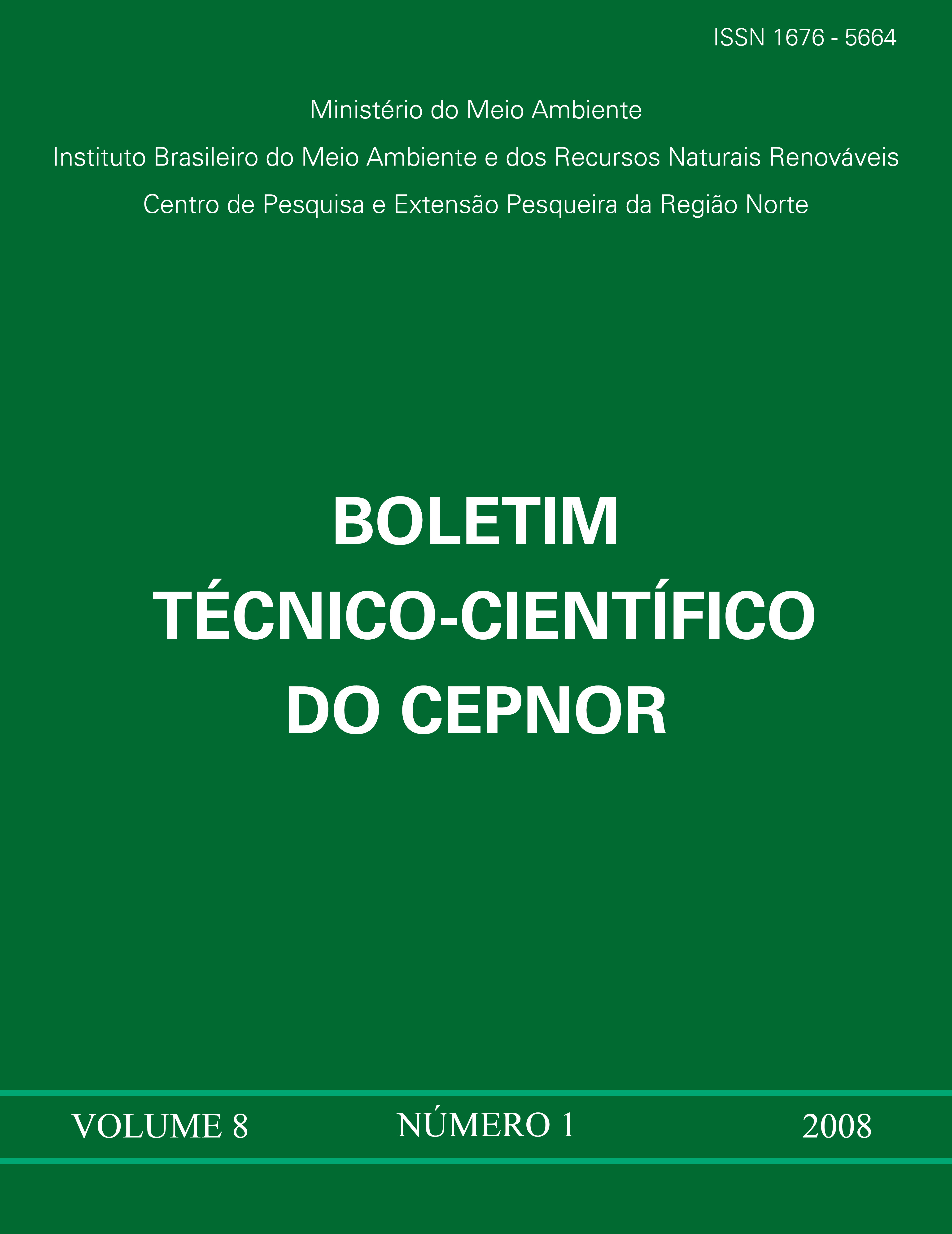 					Visualizar v. 8 n. 1 (2008): Volume 08 do Boletim Técnico-Científico do Cepnor
				