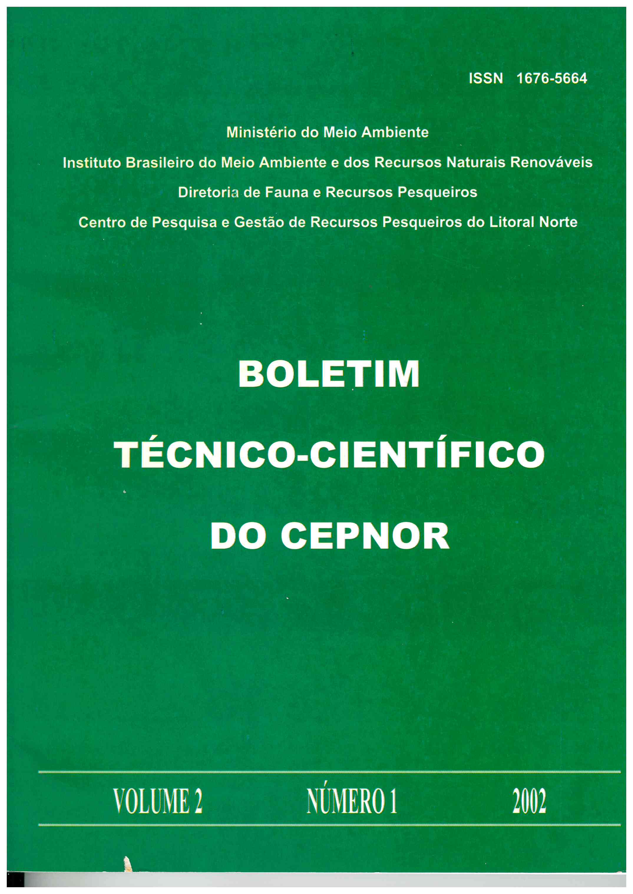 					Visualizar v. 2 n. 1 (2002): Volume 02 do Boletim Técnico-Científico do Cepnor
				