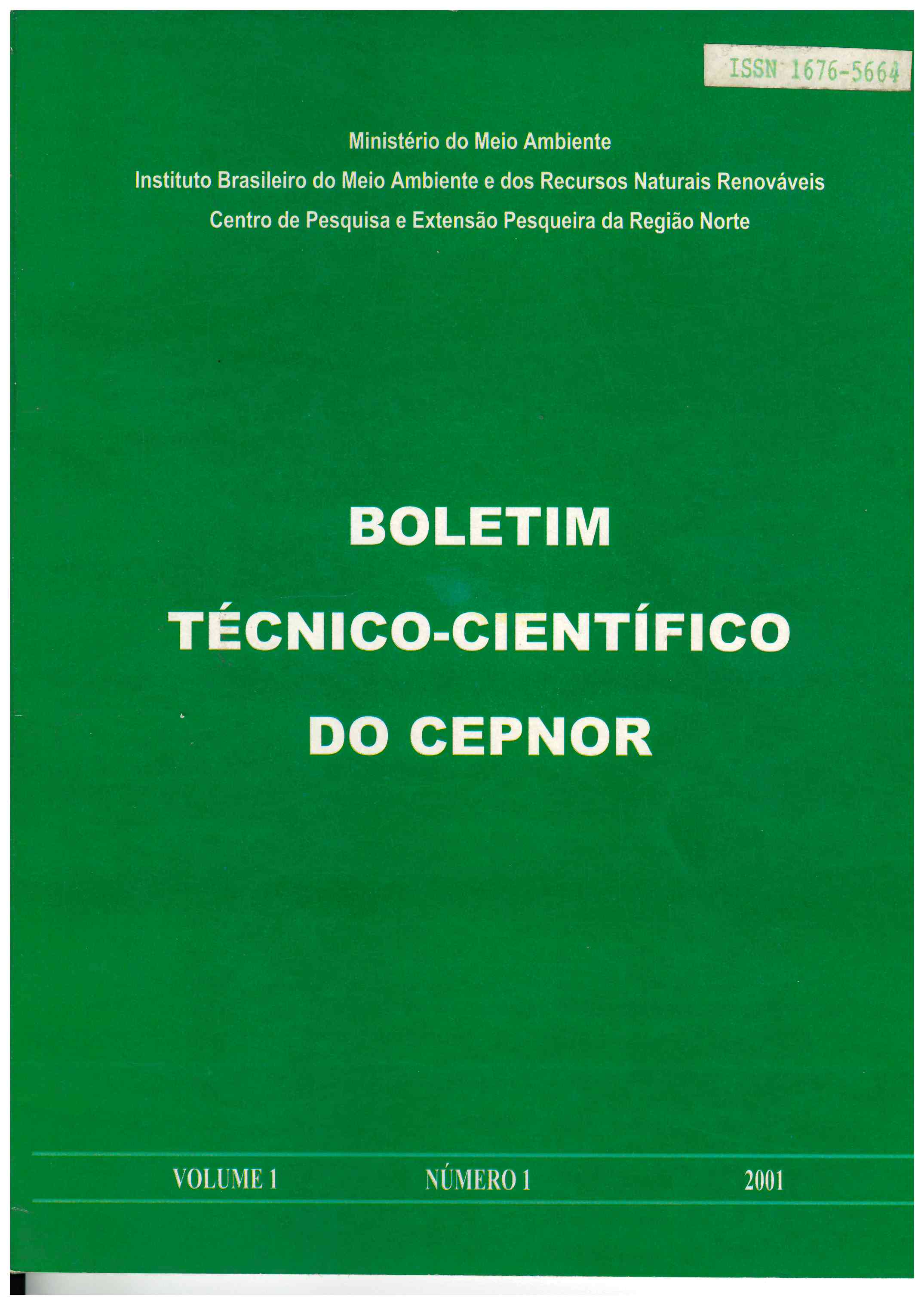					Visualizar v. 1 n. 1 (2001): Volume 01 do Boletim Técnico-Científico do Cepnor
				